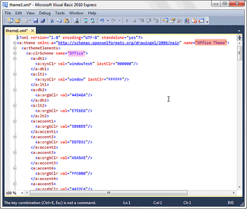 XML Editing in Visual Studio Express with 7-Zip