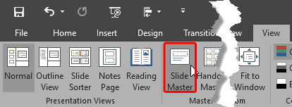 Slide Master button