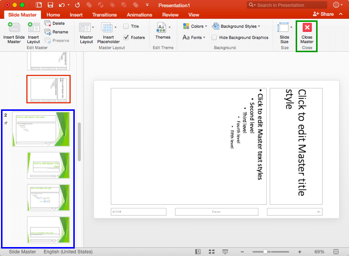 slide master powerpoint 2016 mac