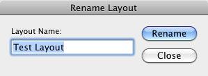 Rename Layout window