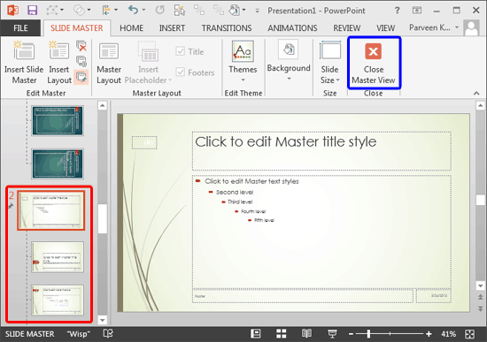 Add and Rename Slide Masters in PowerPoint 2013 for Windows