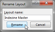 Rename the new Slide Master