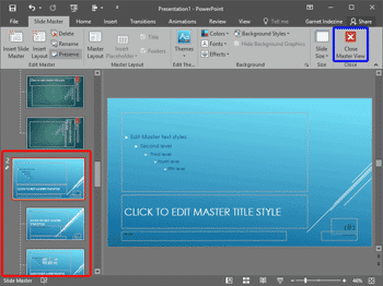 Add and Rename Slide Masters in PowerPoint 2016 for Windows