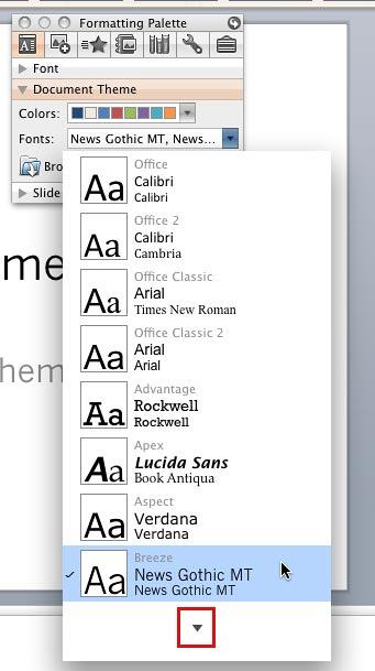Learn PowerPoint 2008: Applying Theme Colors and Theme Fonts in PowerPoint