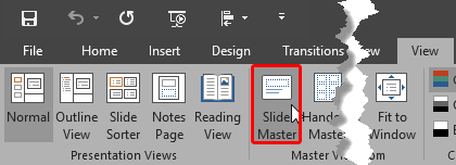Slide Master button