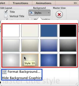 Learn PowerPoint 2011 for Mac: Change Background Styles for Slide Layouts