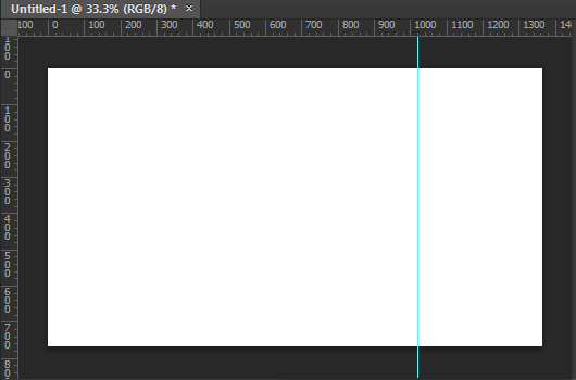 Photoshop document with guide