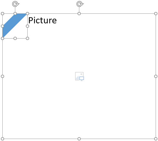 Playing on a picture placeholder's corner Playing on a picture placeholder's corner