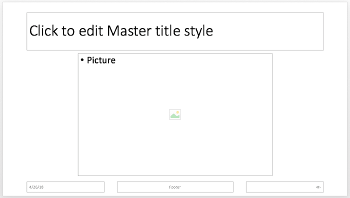 Picture placeholder within the Slide Layout