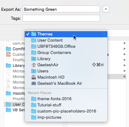 Location of Themes in versions of PowerPoint on Mac OS X