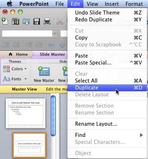 Learn PowerPoint 2011 for Mac: Duplicate, Rename, and Edit Slide Layouts