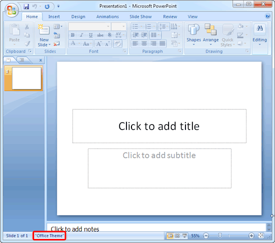 Thay đổi mẫu mặc định PowerPoint 2007 đưa ra những gợi ý để bạn thay đổi những gì mình đang làm, giúp bài thuyết trình trở nên độc đáo hơn. Hình ảnh liên quan sẽ giới thiệu cho bạn các công cụ để làm được điều này và giúp bài thuyết trình của bạn trở nên chuyên nghiệp hơn.