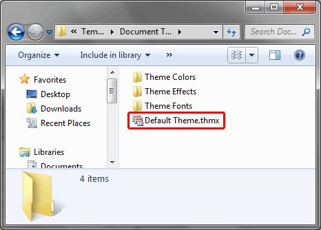 Default Theme file within the appropriate location