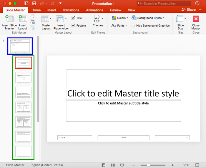 Slide Master and Slide Layouts within PowerPoint 