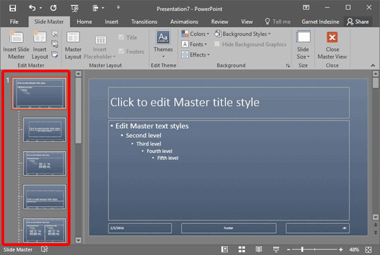 Existing Slide Master