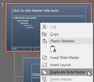 Duplicate Slide Master option
