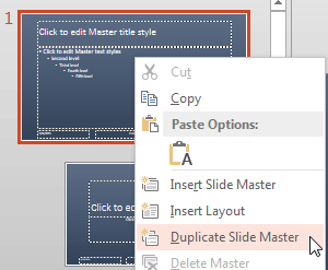 Duplicate Slide Master option