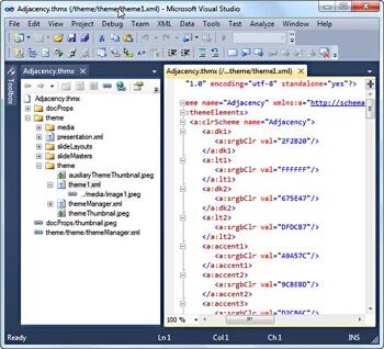 Office Themes: XML Editing in Visual Studio