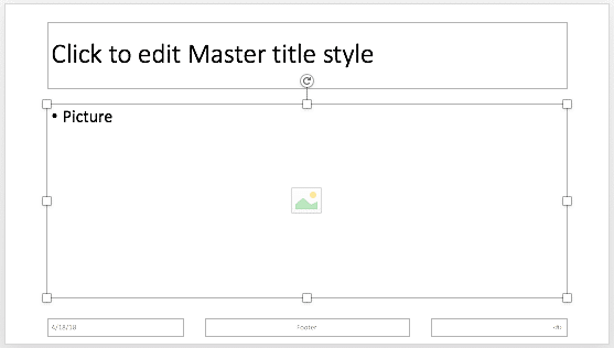 Picture placeholder within the Slide Layout