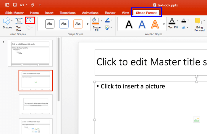 Shape Format tab