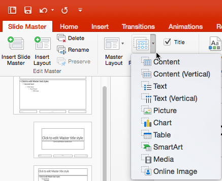 table of contents in powerpoint for mac