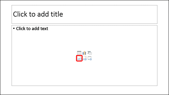 Pictures button within Content placeholder Pictures button within Content placeholder