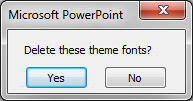 Microsoft PowerPoint message window