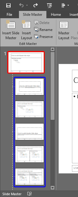Slide Master View within PowerPoint