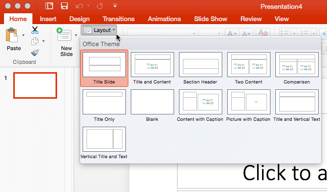 which option in the presentation views gallery