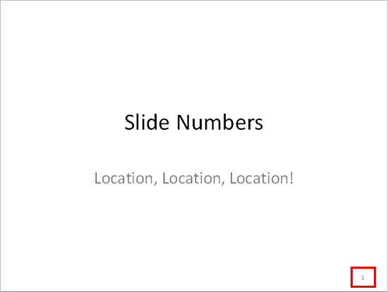 how to change page numbers in powerpoint 2010