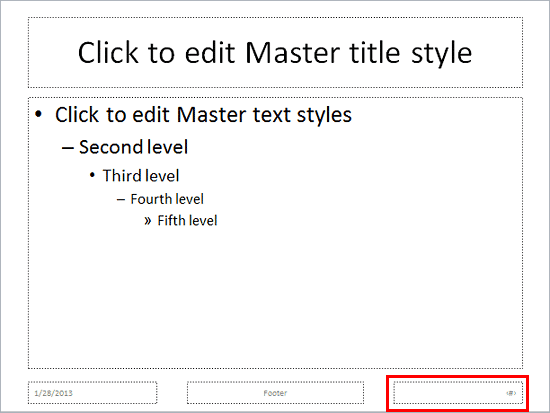 Slide Number placeholder