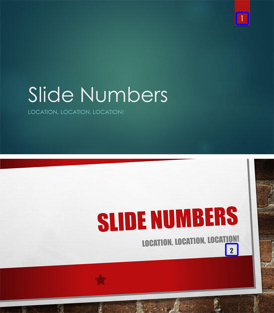 Applying a different Theme may change the position of Slide Numbers