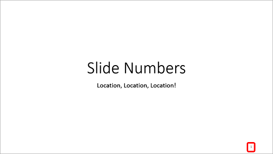 Slide Number on the slide