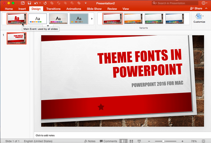 net font on ppt for mac