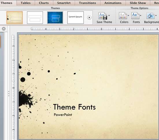 set template font powerpoint mac