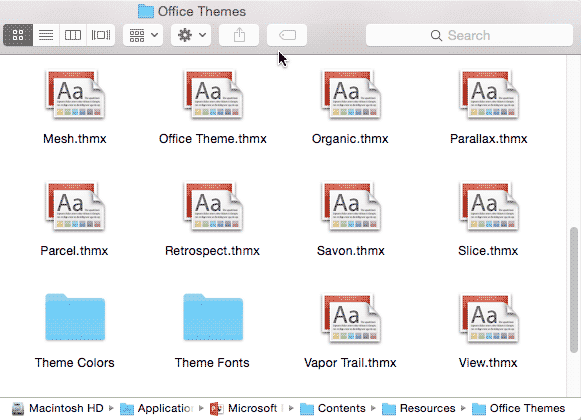 Office Themes folder