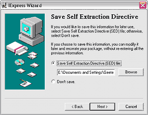 Save Self Extraction Directive