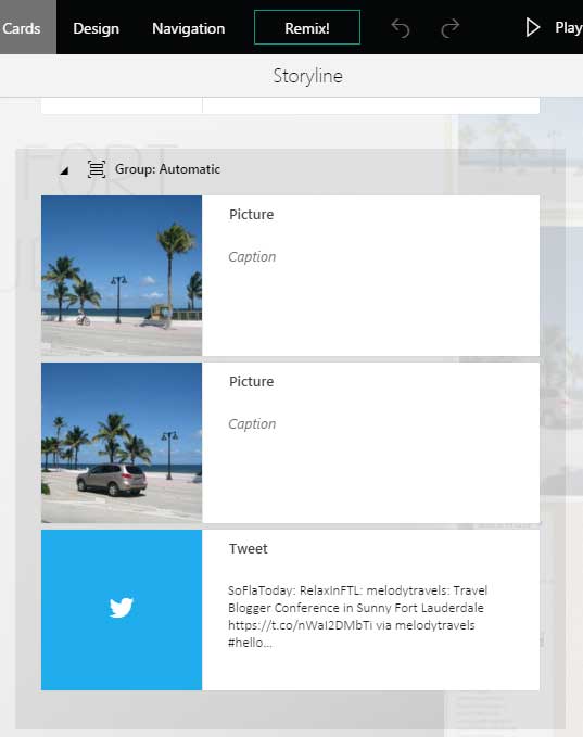 Picture and Tweet Cards in our Automatic Group Card