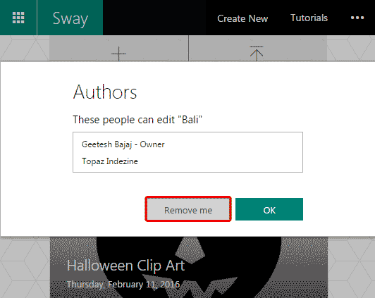 Remove yourself as an Author Remove yourself as an Author