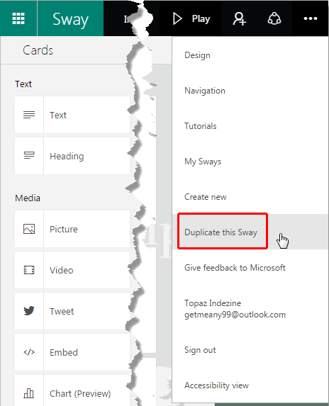 Duplicate this Sway option