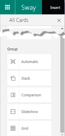 Group Cards within All Cards pane