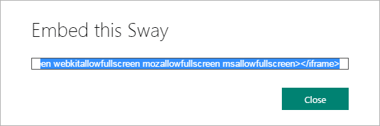 Embed this Sway window