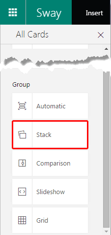 Group Cards within All Cards pane Group Cards within All Cards pane