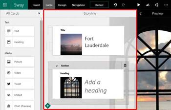 Storyline in Sway