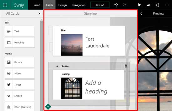 Sway’s tri-pane interface