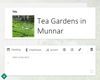Text Card in Microsoft Sway