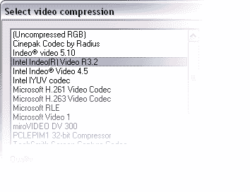 Select video compression