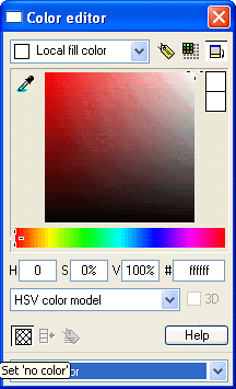 Set fill to no color