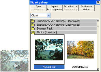 Drag an image from the Clipart Gallery Drag an image from the Clipart Gallery
