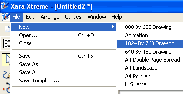 Creating a new drawing